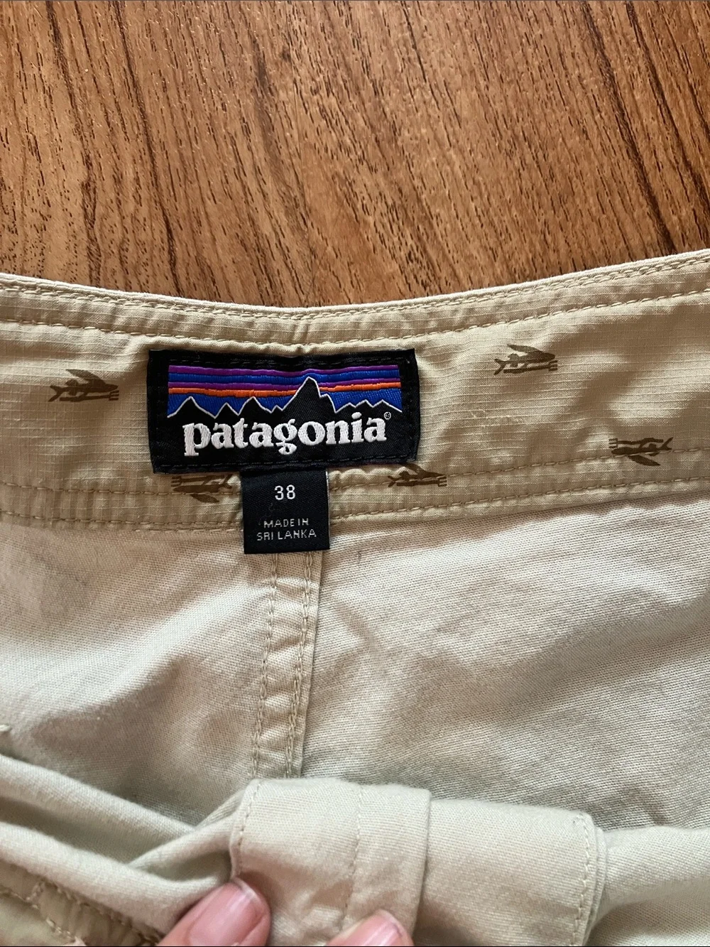 Cream cotton board adventure Shorts - Drawstring and zip Patagonia gorpcore 38